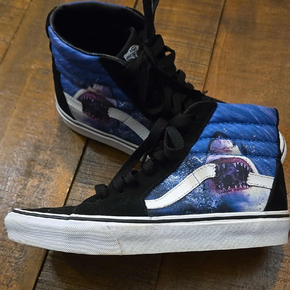 Vans Shark Print High-Top Sneakers